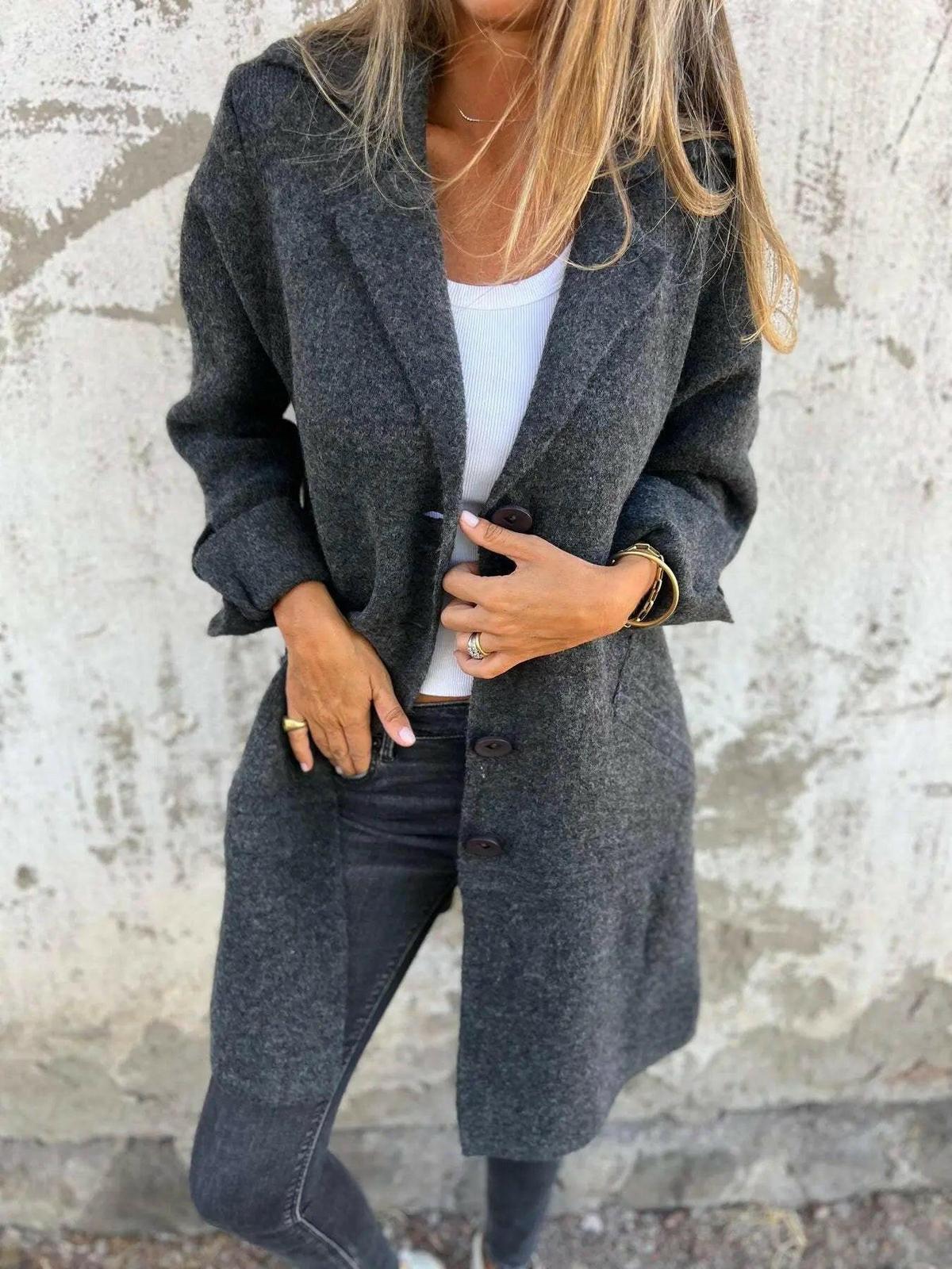 Ada | Stylish Long Knit Coat - ginlerie 5