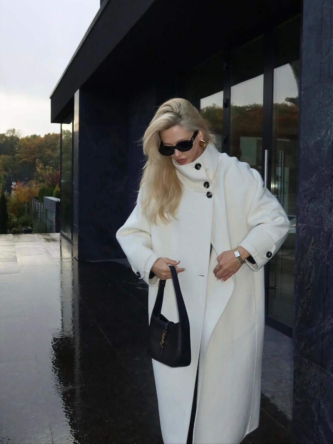 Amaya | High-Neck Long Winter Coat - ginlerie 4