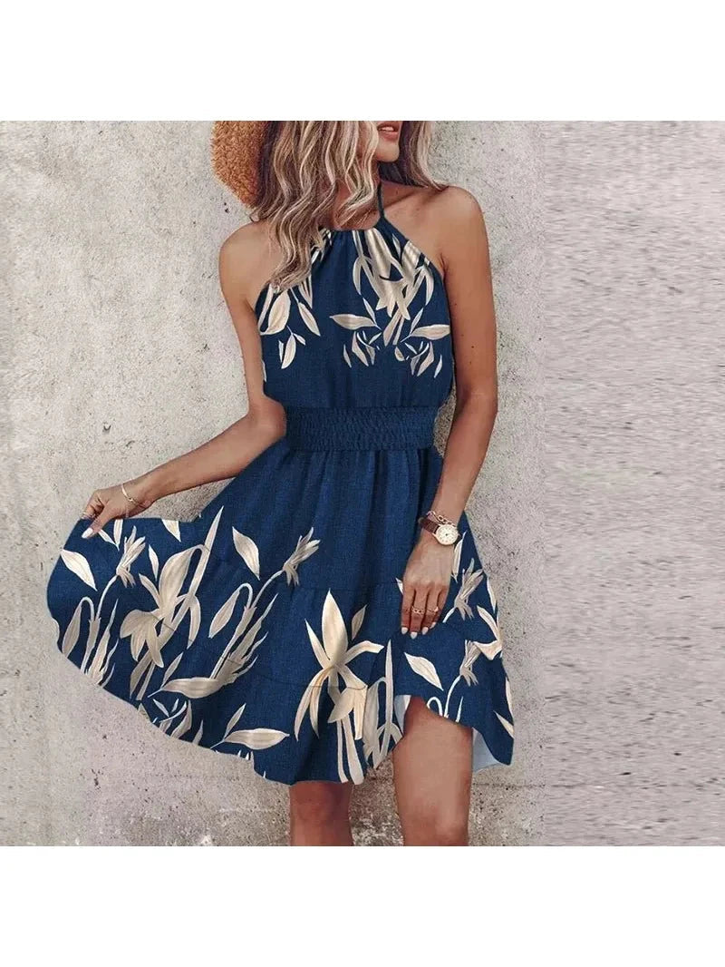 Angela | Chic Halter Dress - ginlerie 2