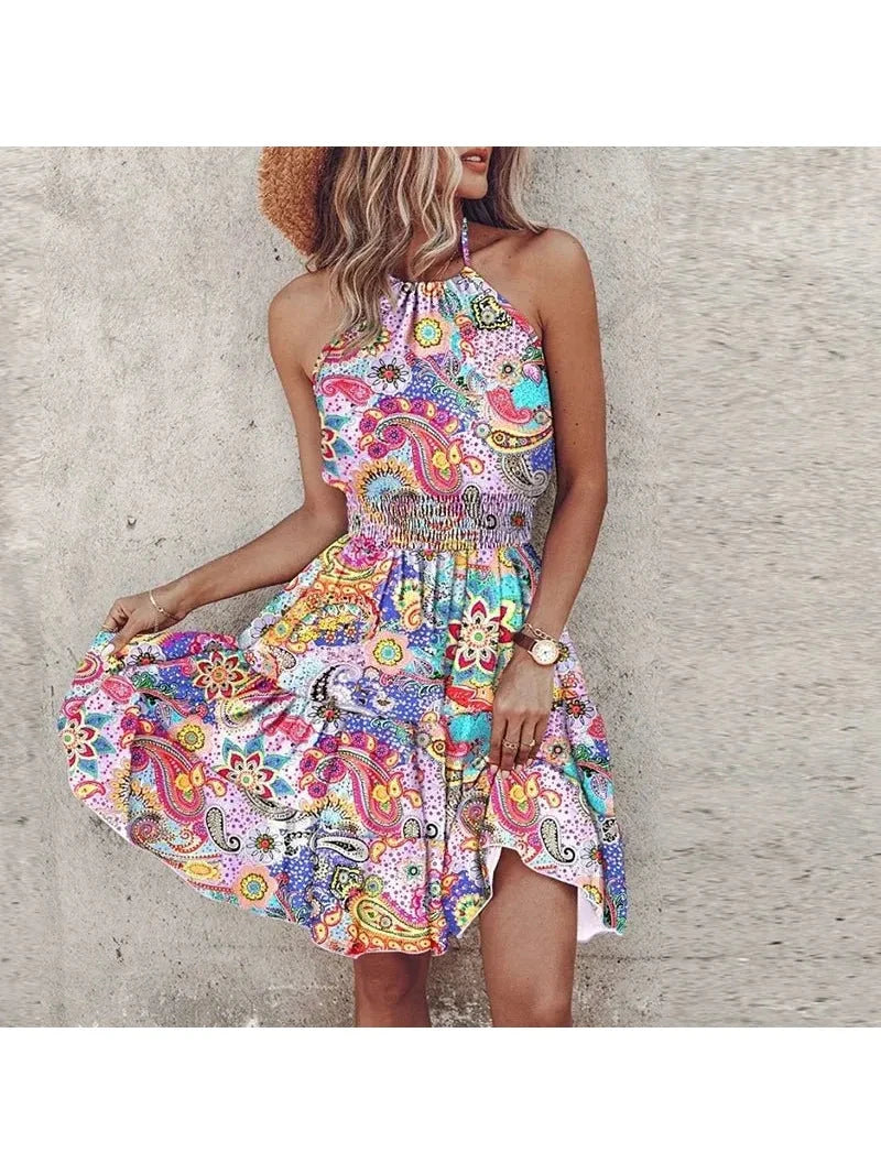Angela | Chic Halter Dress - ginlerie 4