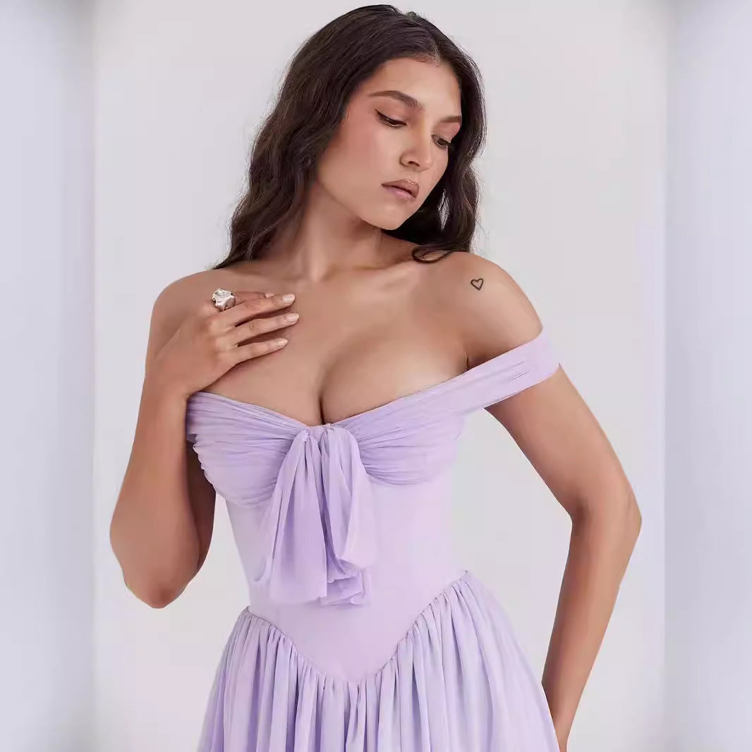 Aria | Off Shoulder Mini Dress - ginlerie 4