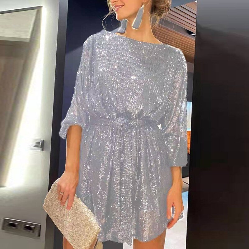Aria | Sequin Mini Dress - ginlerie 8