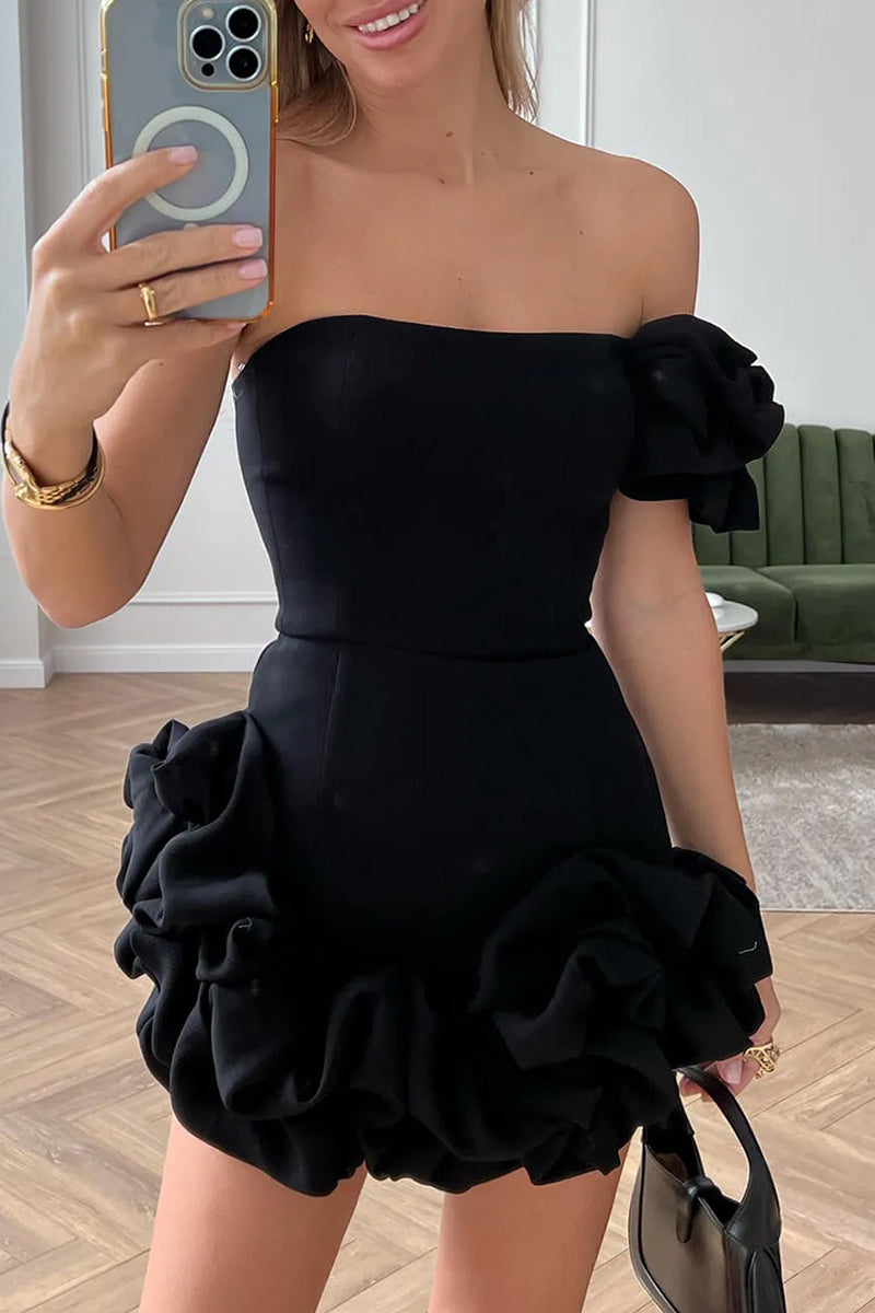 Aurelia | One-Shoulder Mini Dress - ginlerie 3
