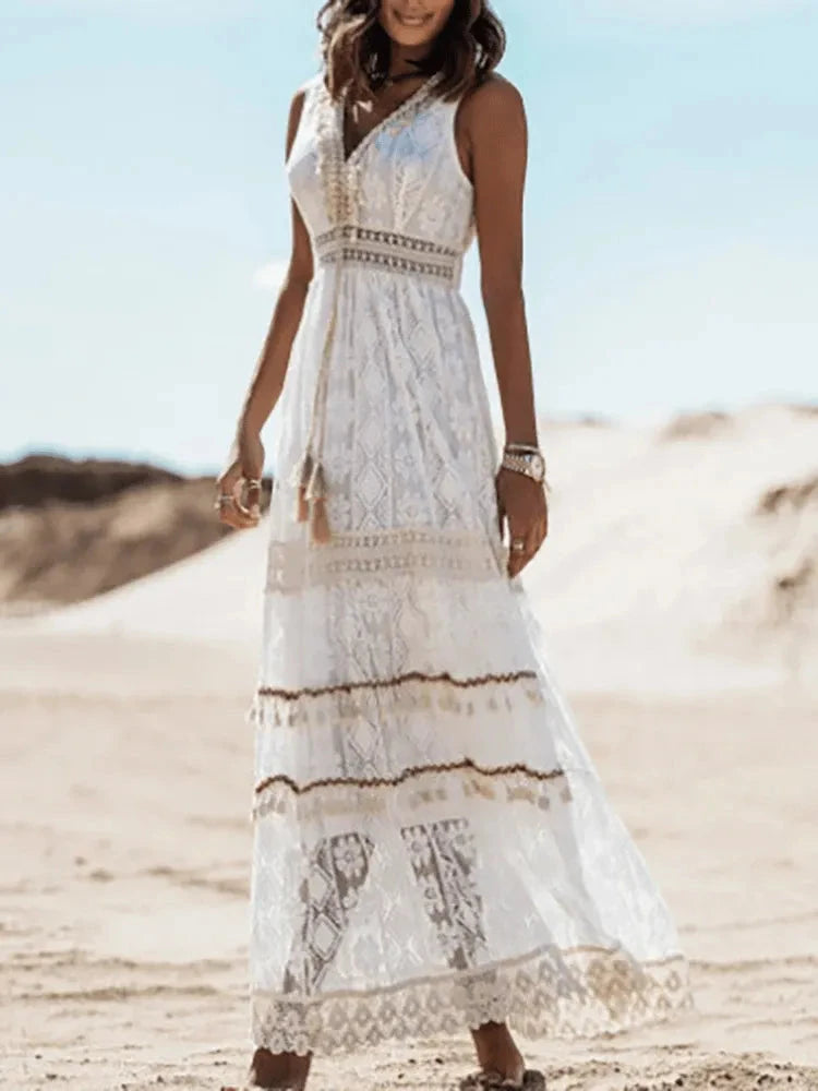 Aurora | Boho Midi Dress - ginlerie 3
