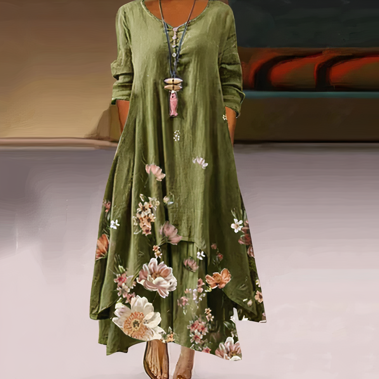 Aurora | Flowy Floral Dress - ginlerie 10