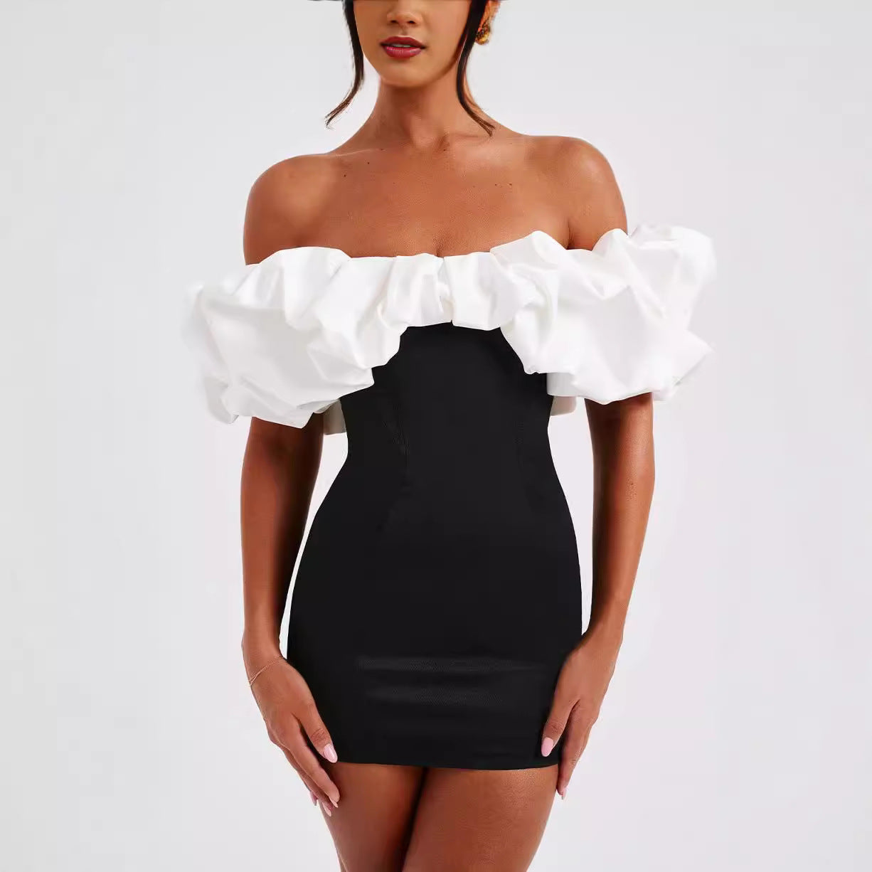 Aurora | Off Shoulder Mini Dress - ginlerie 1