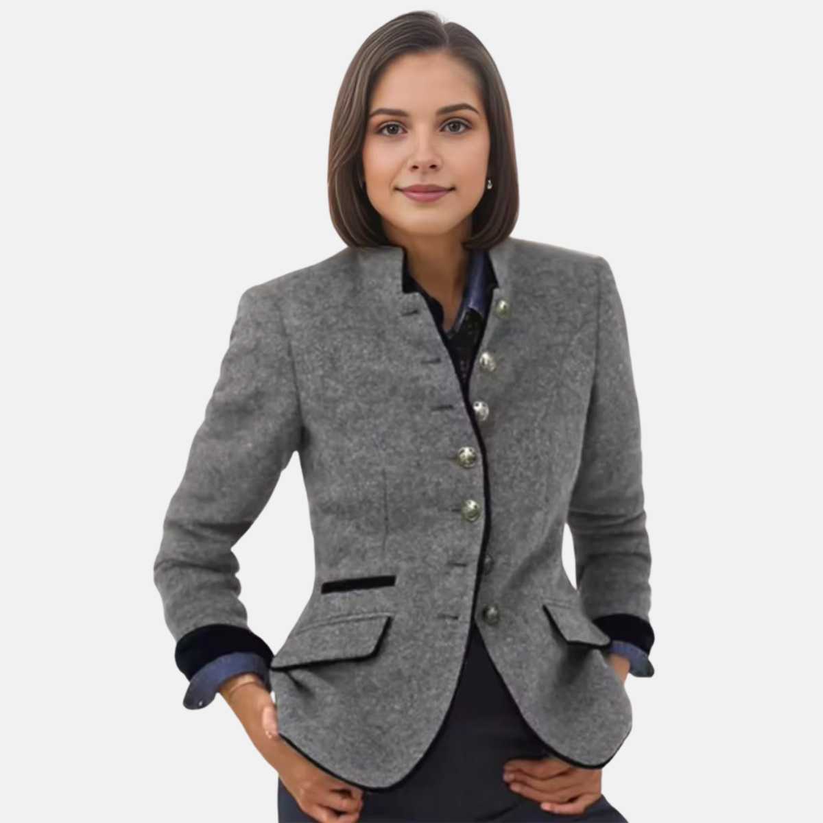Belle | Black Blazer Jacket for Women - ginlerie 1