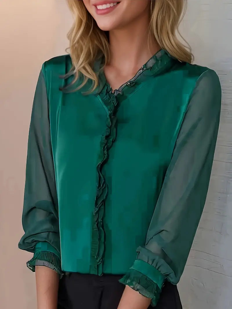 Brooklyn | Elegant Ruffle Blouse - ginlerie 1
