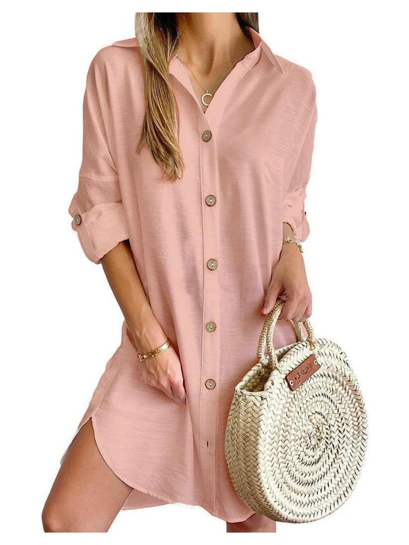 Cassy | Button-Up Shirt Dress - ginlerie 2