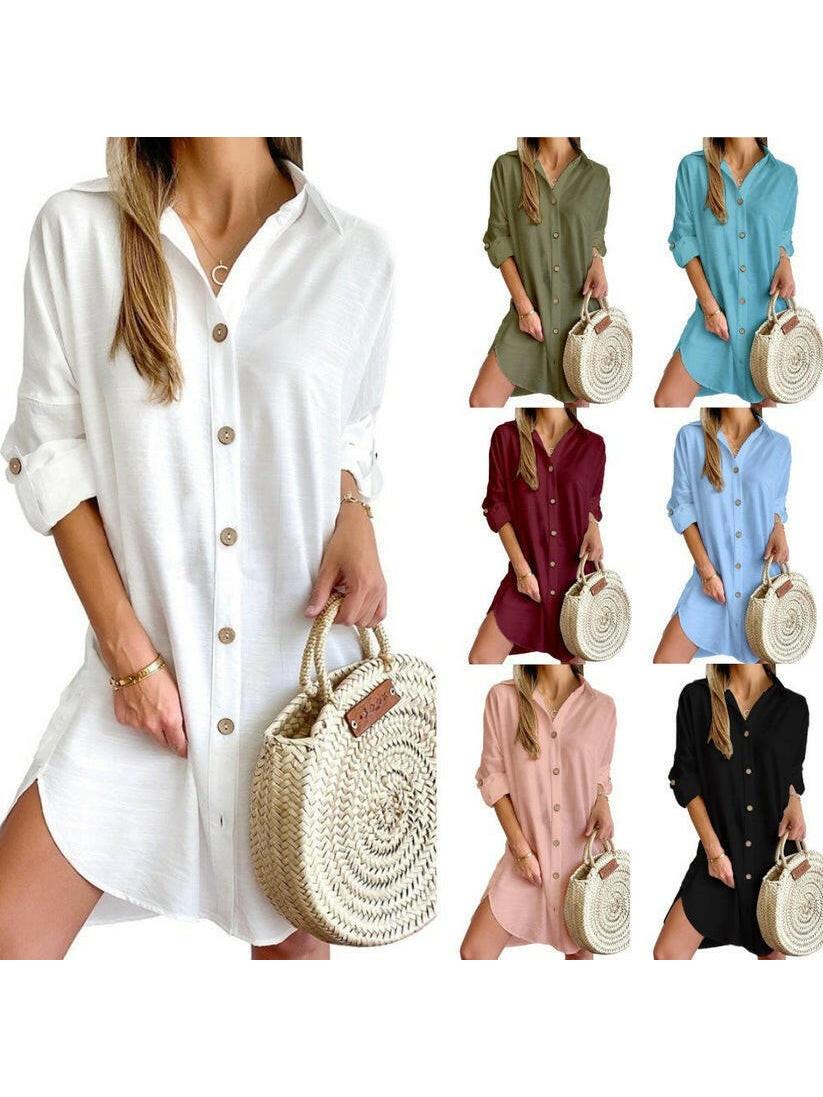 Cassy | Button-Up Shirt Dress - ginlerie 7