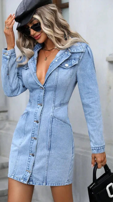 Celeste | Denim Dress - ginlerie 1