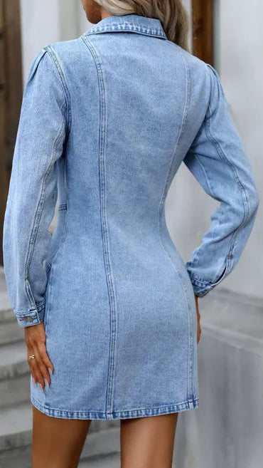 Celeste | Denim Dress - ginlerie 3