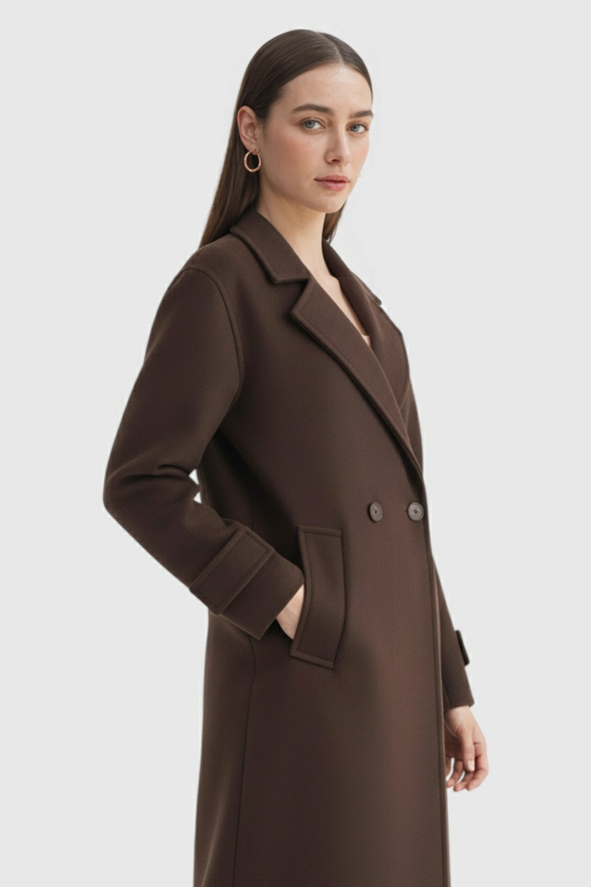 Celeste | Elegant Brown Winter Coat - ginlerie 1