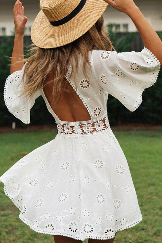 Celeste | Eyelet Summer Dress - ginlerie 2