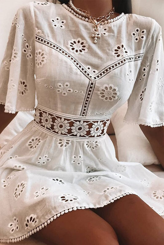 Celeste | Eyelet Summer Dress - ginlerie 4