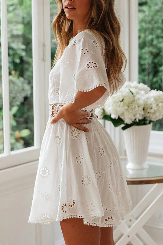 Celeste | Eyelet Summer Dress - ginlerie 5