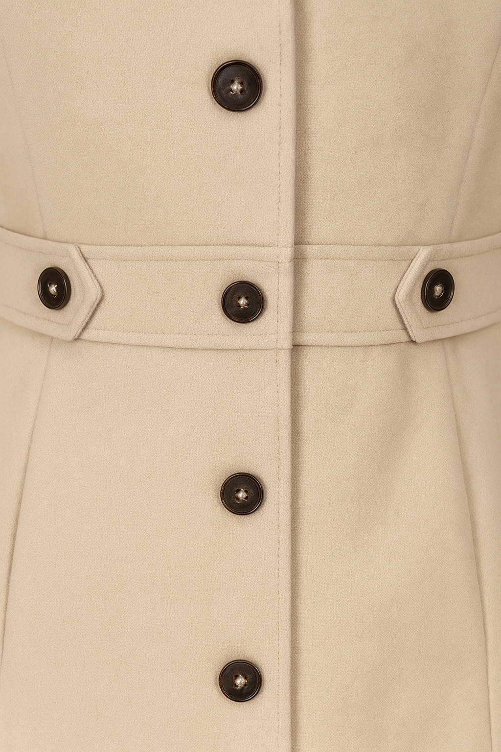 Celeste | Mid-Length Beige Winter Coat - ginlerie 5