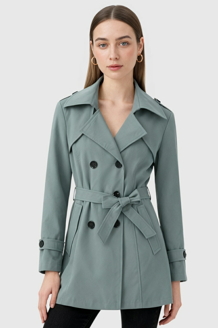 Celeste | Mid-Length Trench Coat - ginlerie 1