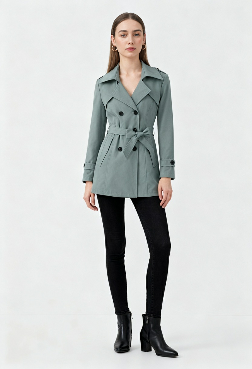 Celeste | Mid-Length Trench Coat - ginlerie 2