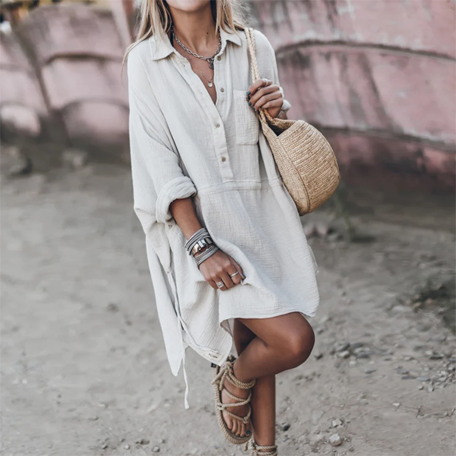 Celeste | Shirtdress - ginlerie 0