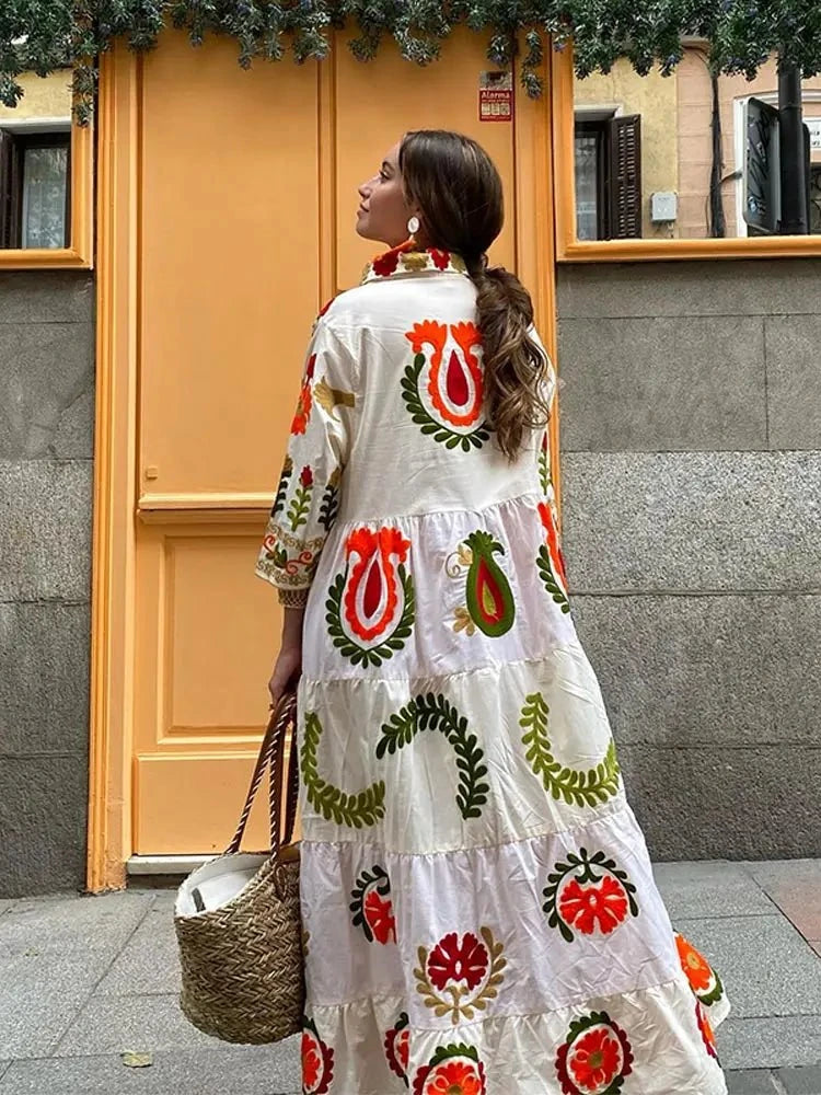 Claire | Chic Patchwork Summer Dress - ginlerie 2