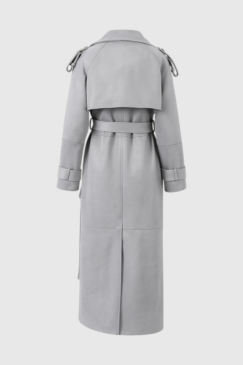 Clara | Belted Gray Coat - ginlerie 3