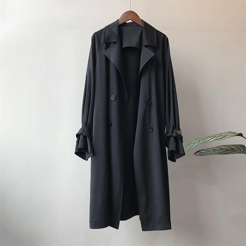 Clara | Black Trench Coat - ginlerie 1