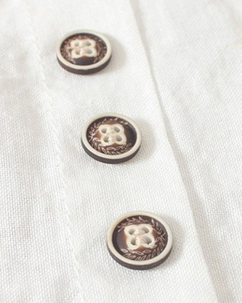 Clara | Button Detail Casual Blouse - ginlerie 5