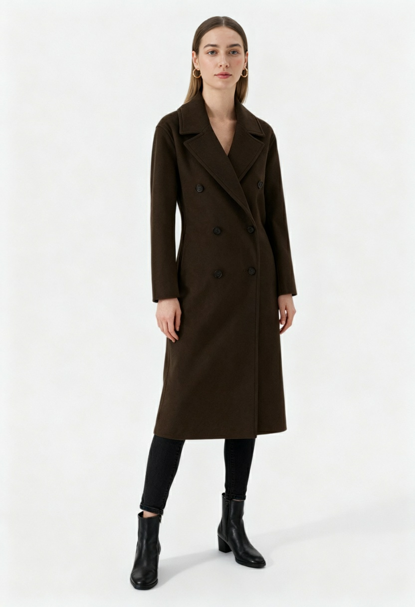 Clara | Chic Dark Brown Coat - ginlerie 2