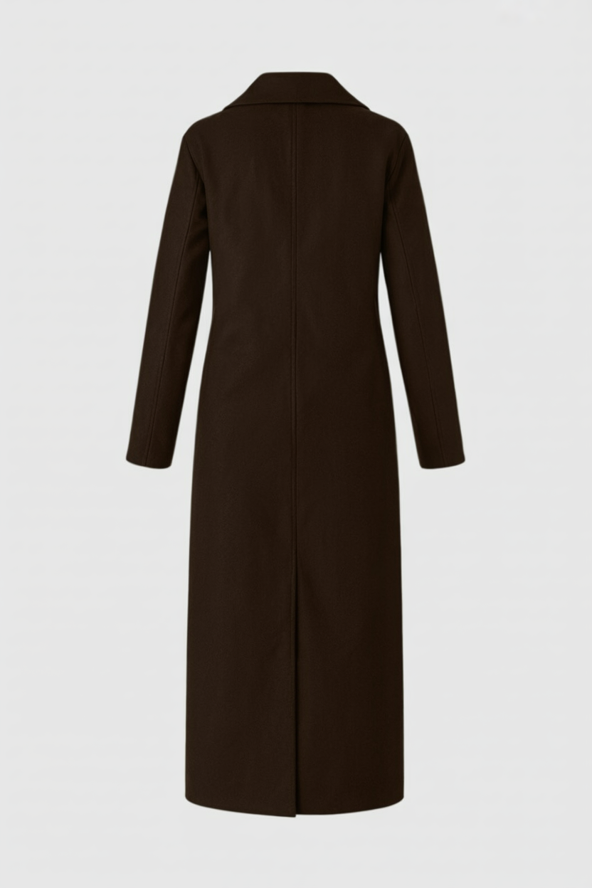 Clara | Chic Dark Brown Coat - ginlerie 3