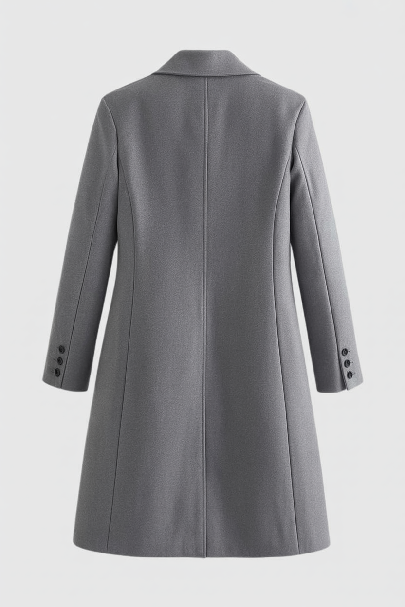 Clara | Chic Gray Winter Coat - ginlerie 3