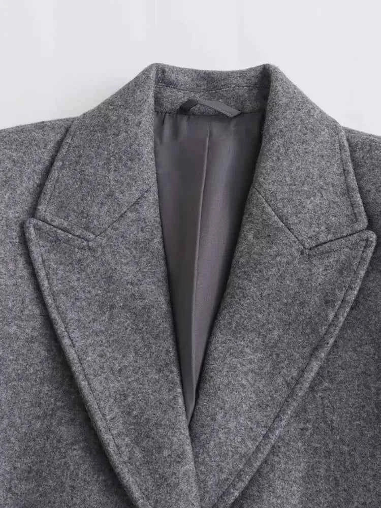 Clara | Chic Gray Winter Coat - ginlerie 4