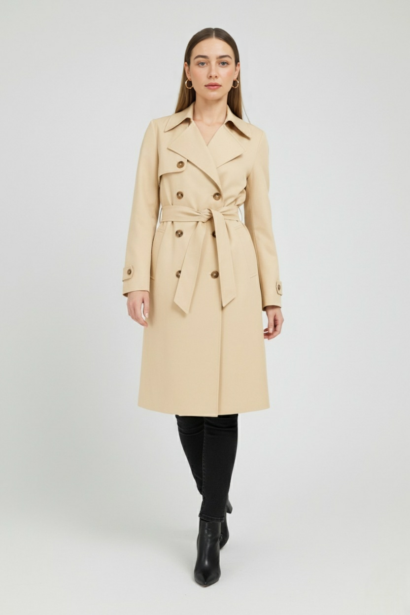 Clara | Classic Beige Trench Coat - ginlerie 2