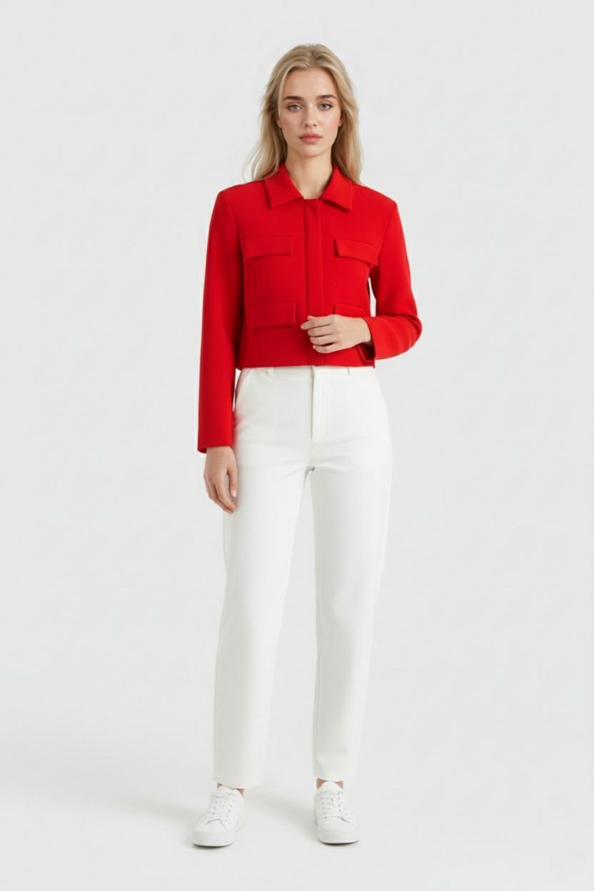 Clara | Cropped Button Jacket - ginlerie 2