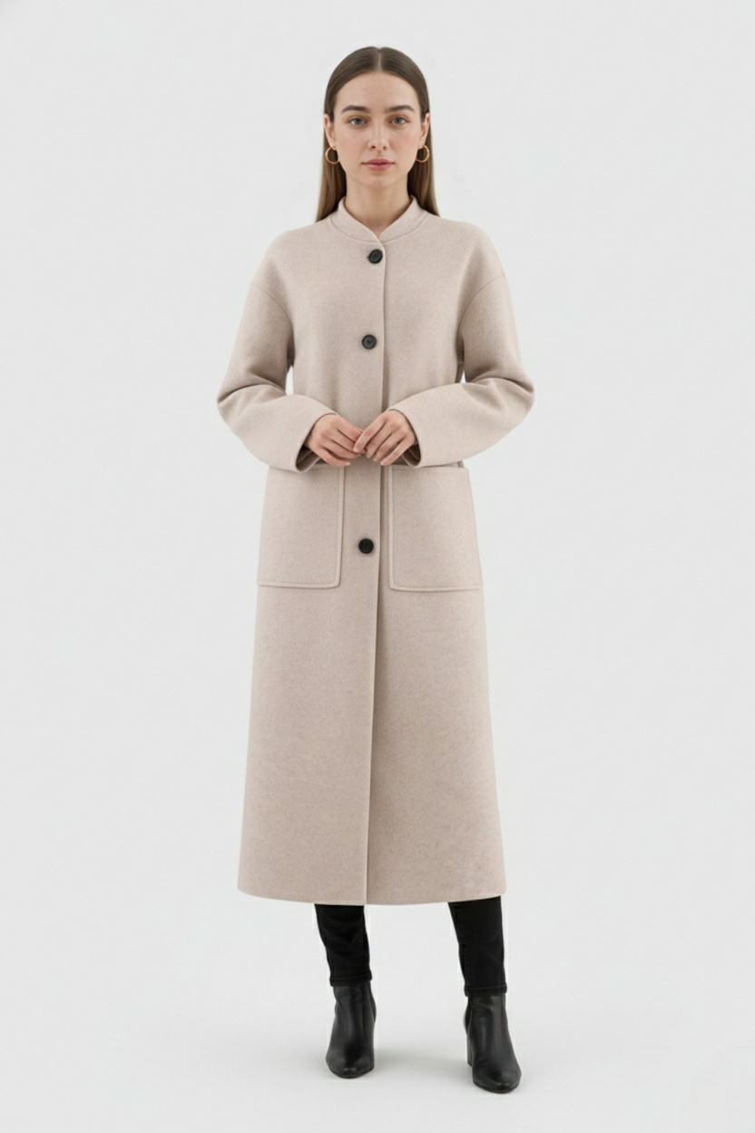 Clara | Elegant Beige Winter Coat - ginlerie 2
