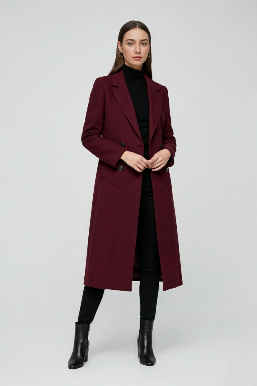 Clara | Elegant Double-Breasted Coat - ginlerie 2