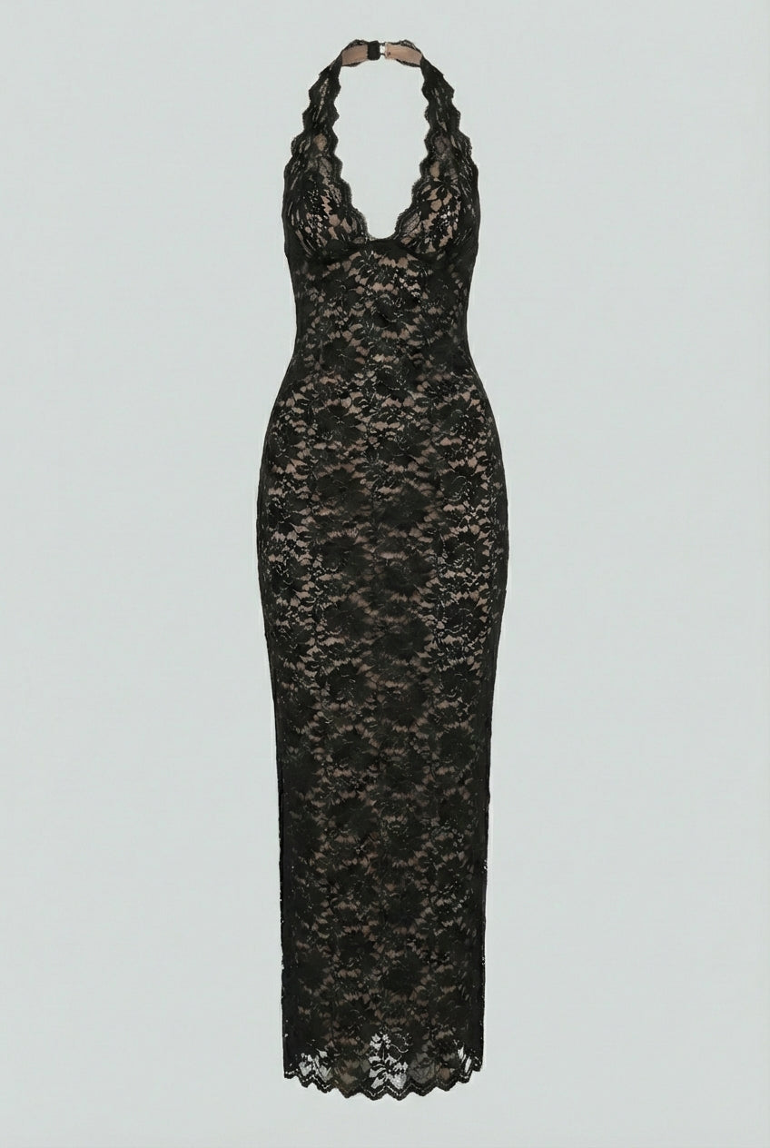 Clara | Elegant Lace Maxi Dress - ginlerie 3
