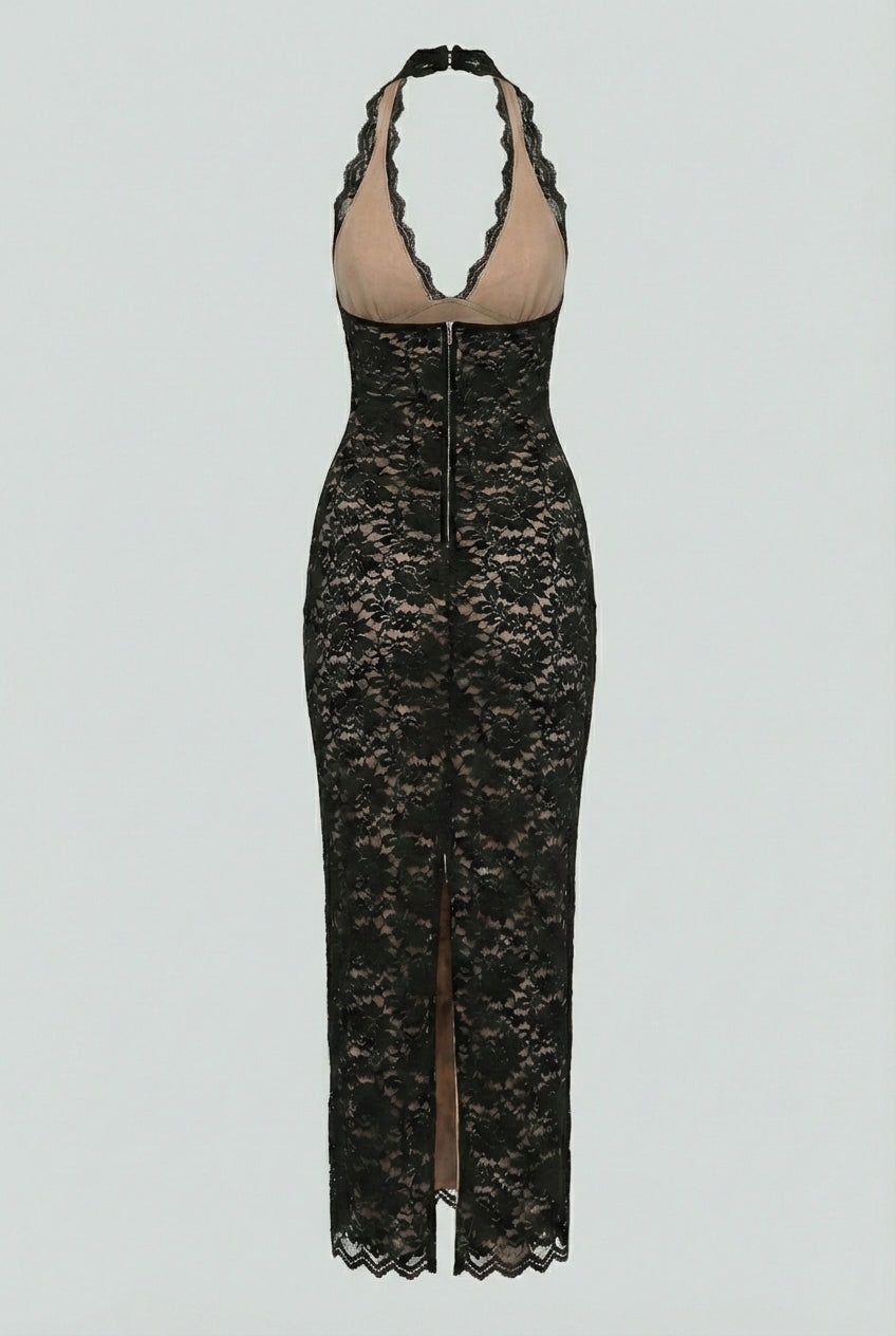 Clara | Elegant Lace Maxi Dress - ginlerie 4