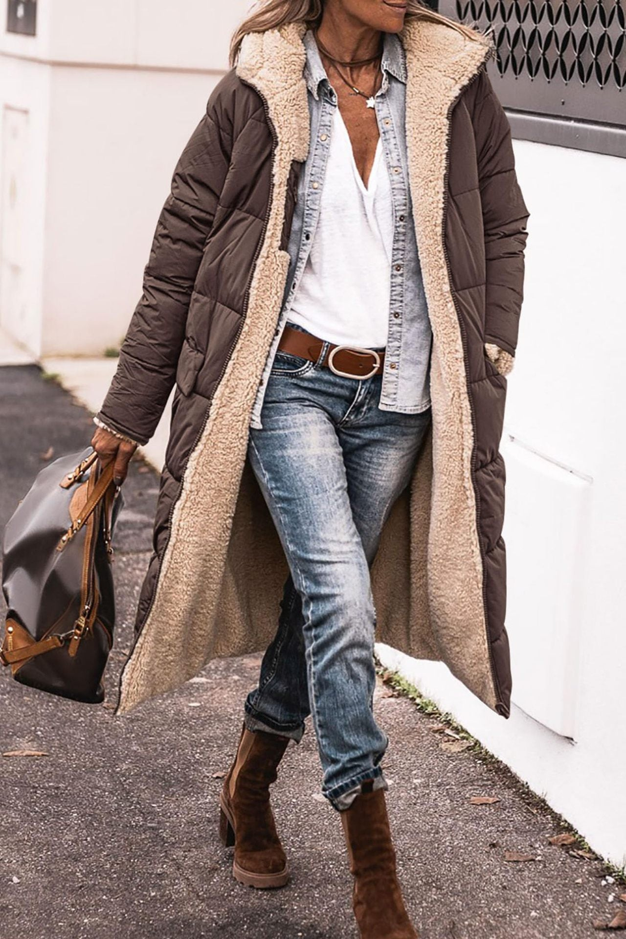 Clara | Elegant Reversible Winter Coat - ginlerie 0