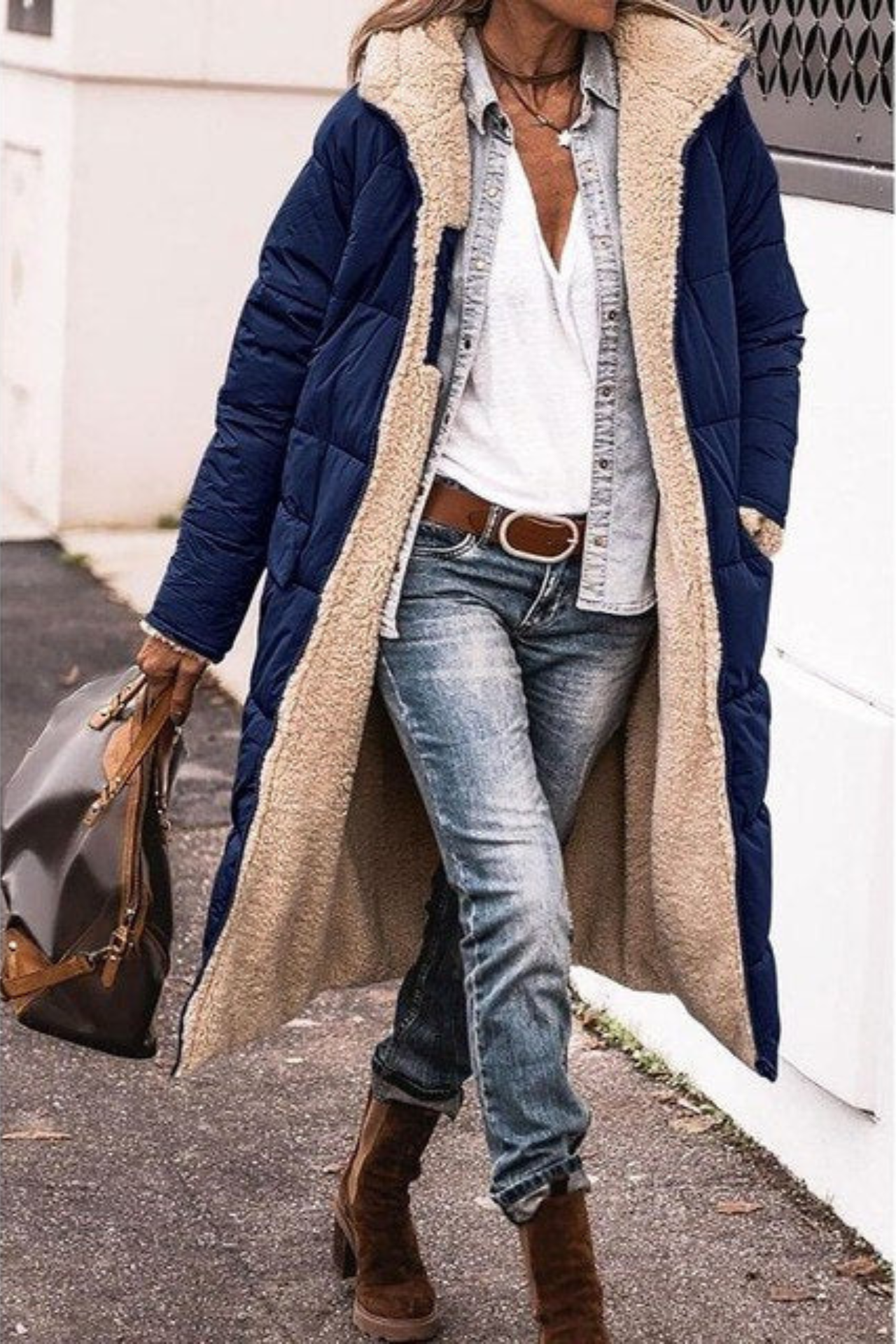 Clara | Elegant Reversible Winter Coat - ginlerie 5