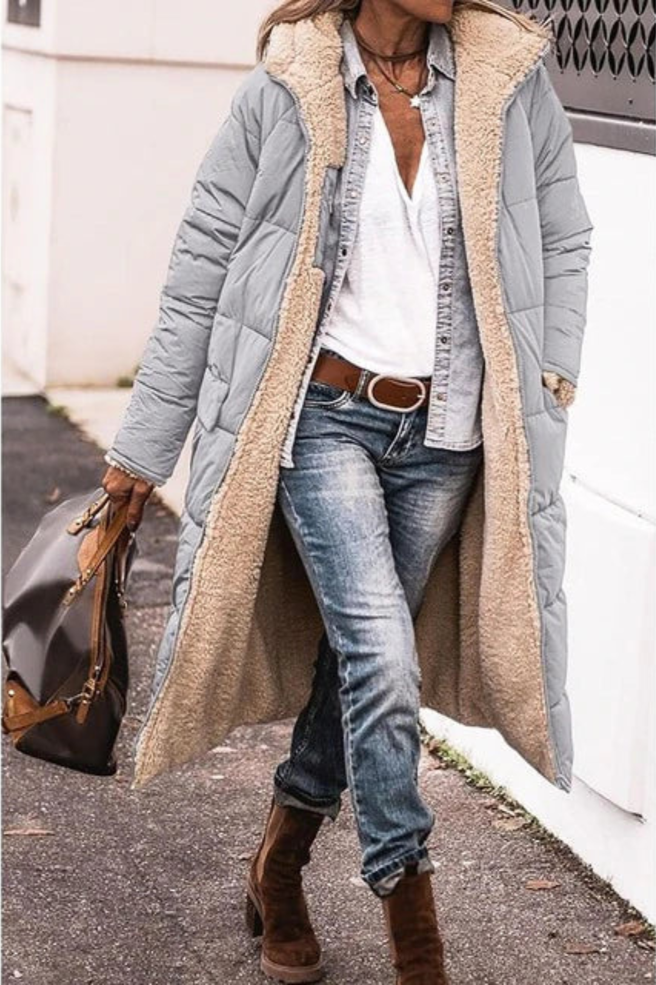 Clara | Elegant Reversible Winter Coat - ginlerie 9