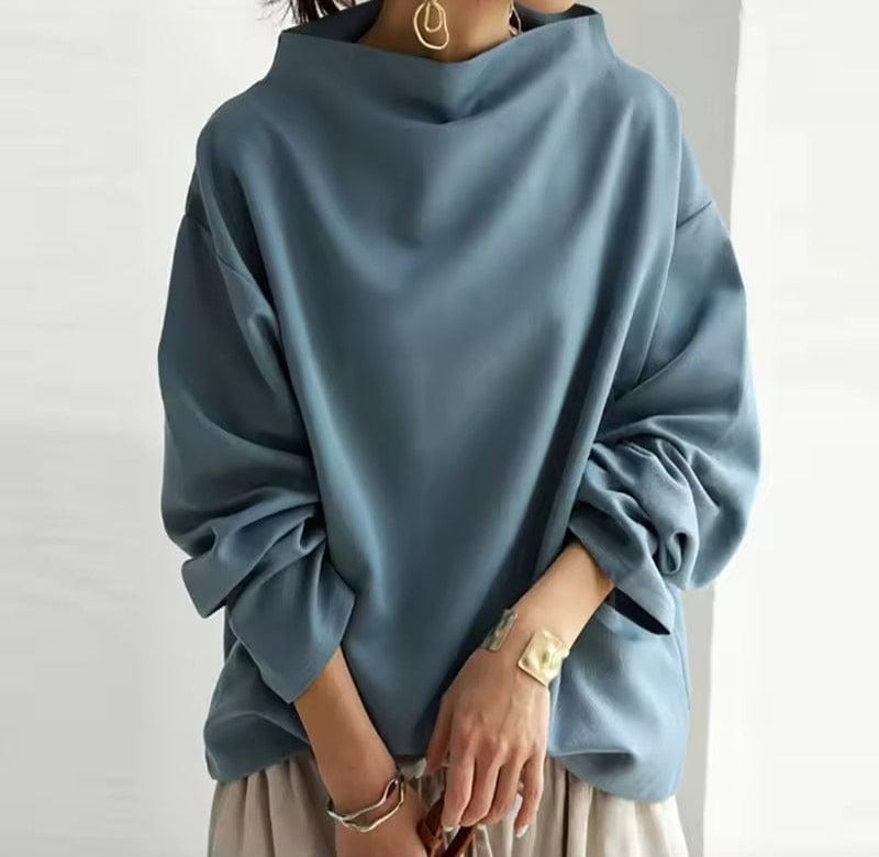 Clara | High-Neck Long Sleeve Top - ginlerie 1