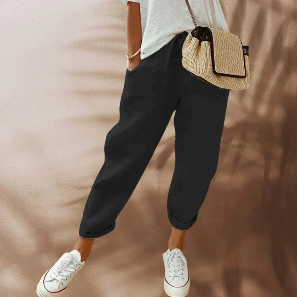 Clara | Mens Casual Trousers with Elastic Waist - ginlerie 1
