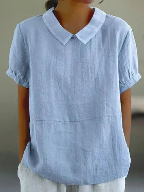 Clara | Peter Pan Collar Blouse - ginlerie 0
