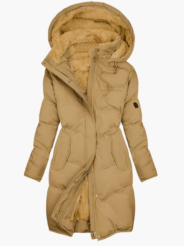 Clara | Quilted Trench Coat With Hood - ginlerie 2