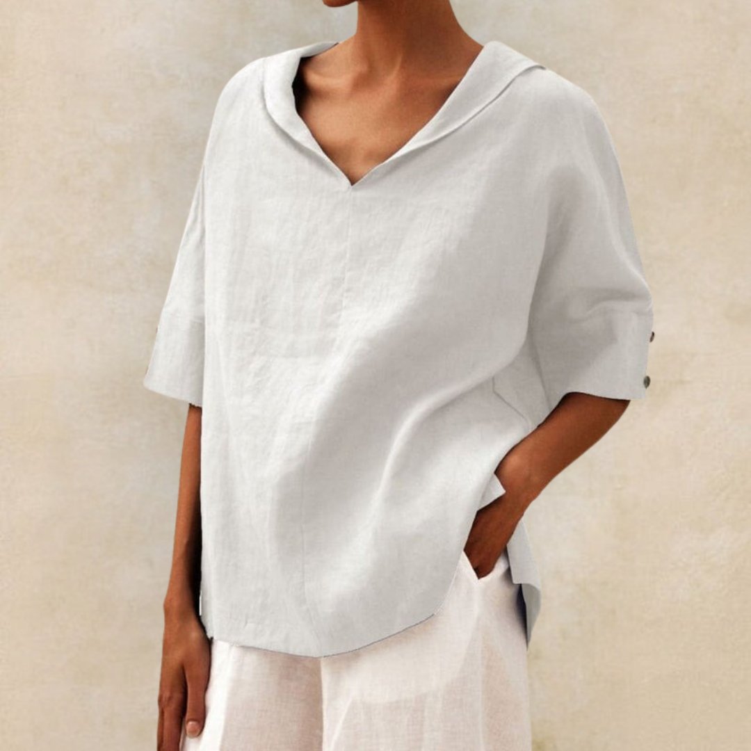 Clara | Relaxed V-Neck Top - ginlerie 5