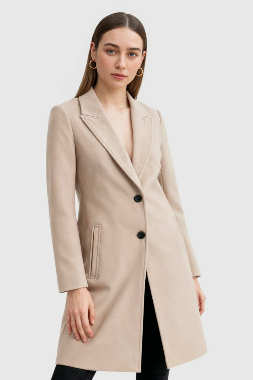 Clara | Stylish Khaki Winter Coat - ginlerie 1