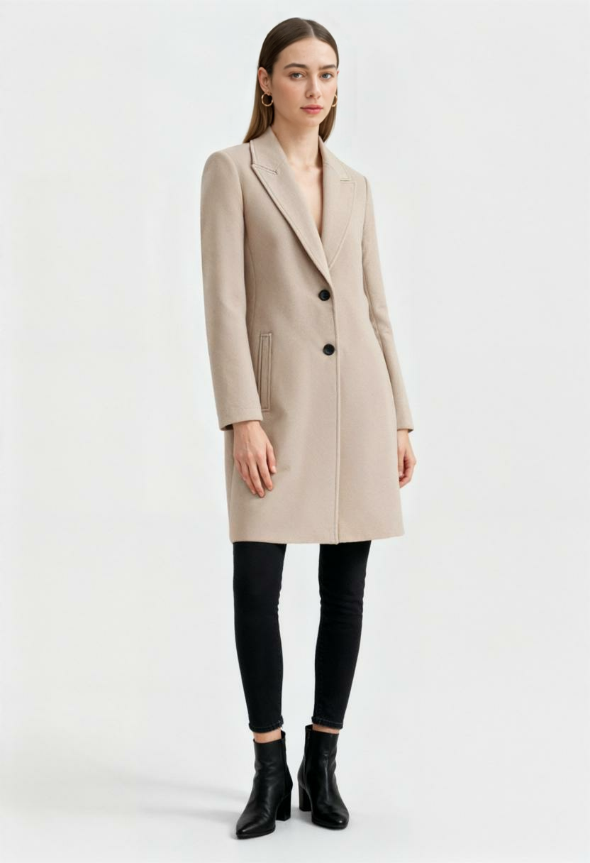 Clara | Stylish Khaki Winter Coat - ginlerie 2