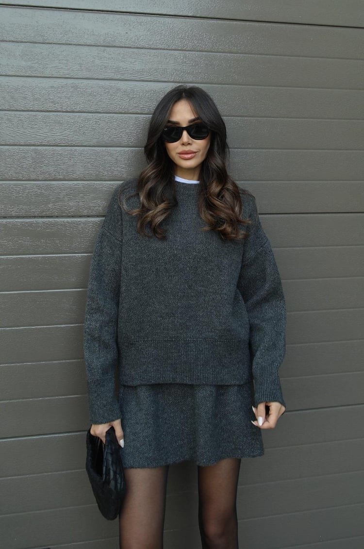 Clara | Sweater Mini Skirt Set - ginlerie 2