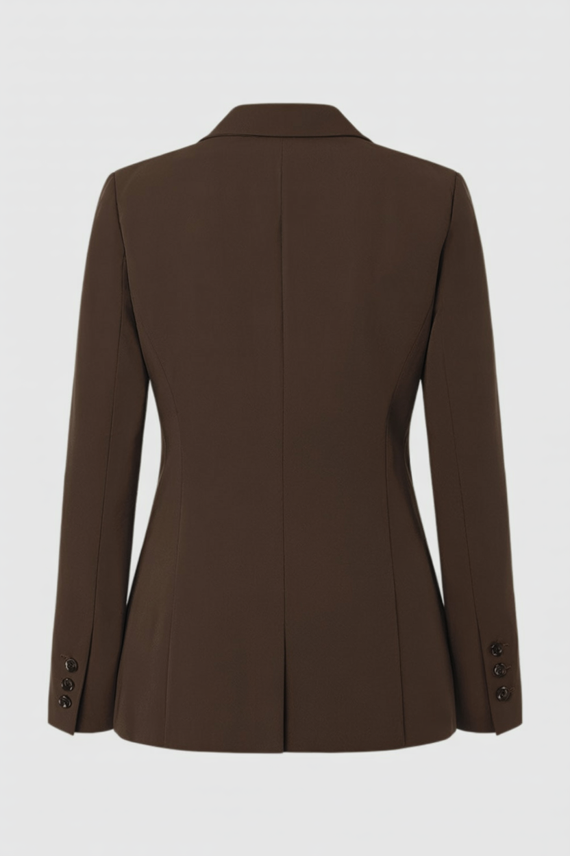 Clara | Tailored Brown Blazer - ginlerie 3